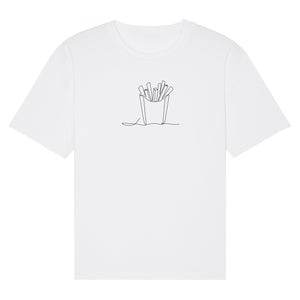 Weißes Shirt mit feinem Pommes Print
