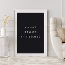 Laden Sie das Bild in den Galerie-Viewer, Schwarzes Poster mit weißem Spruch