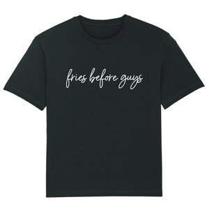 Schwarzes T-Shirt mit weißem Print