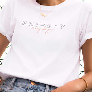 Weißes T-Shirt mit Print